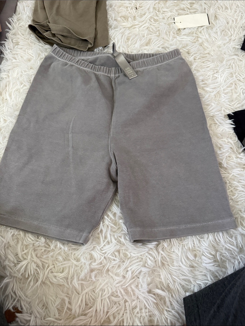 SKIMS Women's Gray Athletic Lounge Shorts cotton